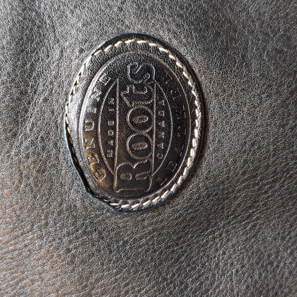 Vintage 90s Roots Venetian Village Prince Tribe Pebbled Leather Crossbody Black - Picture 12 of 16